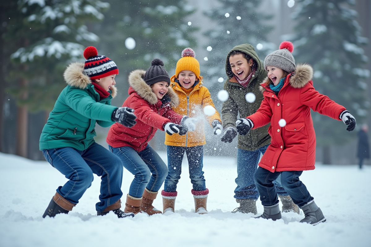 neige enfants